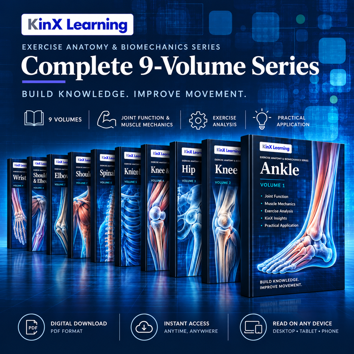 KinX Exercise Anatomy & Biomechanics Series – Complete 9-Volume Collection