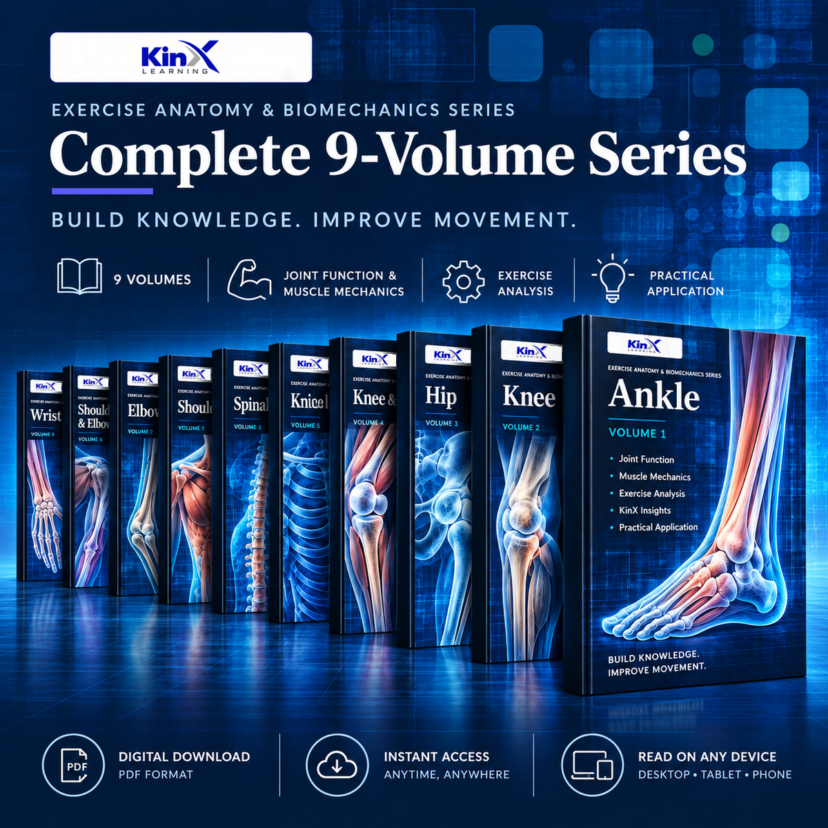 KinX Exercise Anatomy & Biomechanics Series – Complete 9-Volume Collection